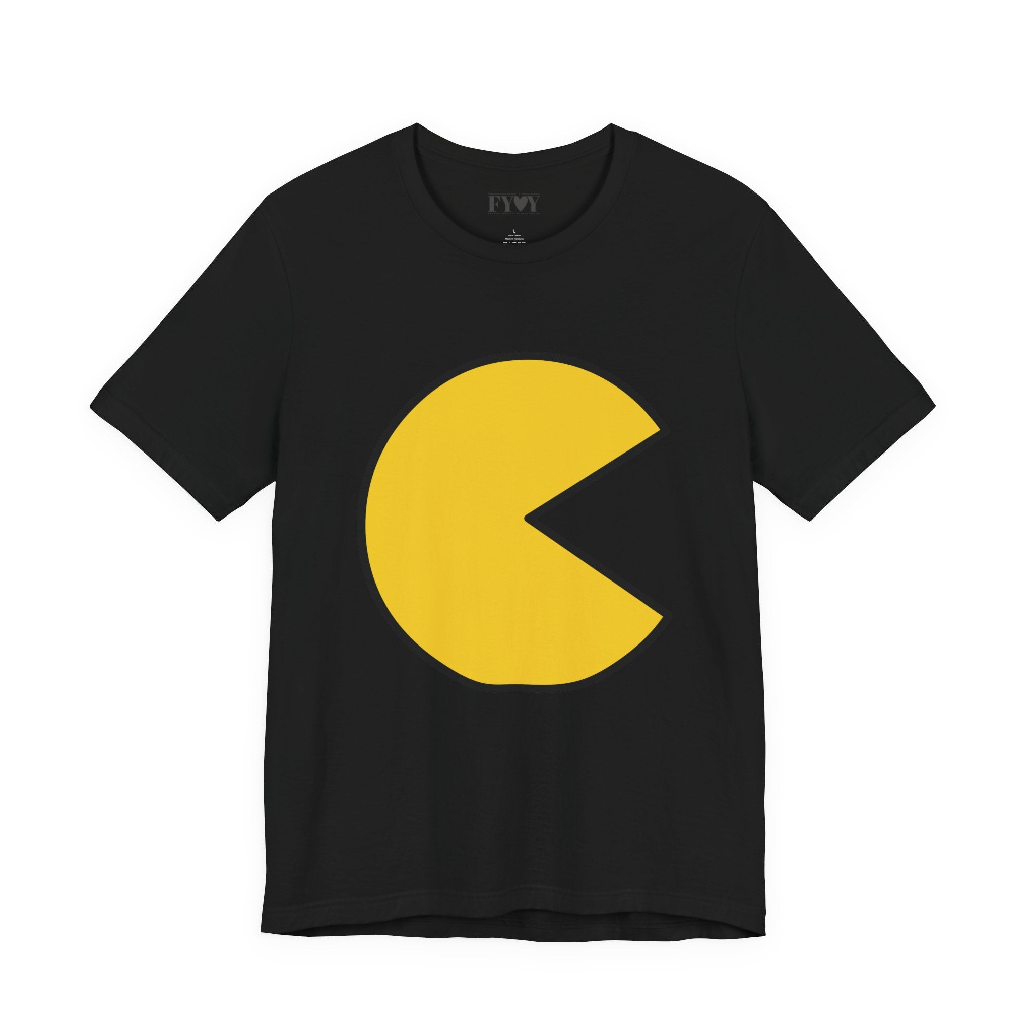 Pac-Man | Bella + Canvas 3001 Unisex T-Shirt | Naughty Little Black Tee Shop™*