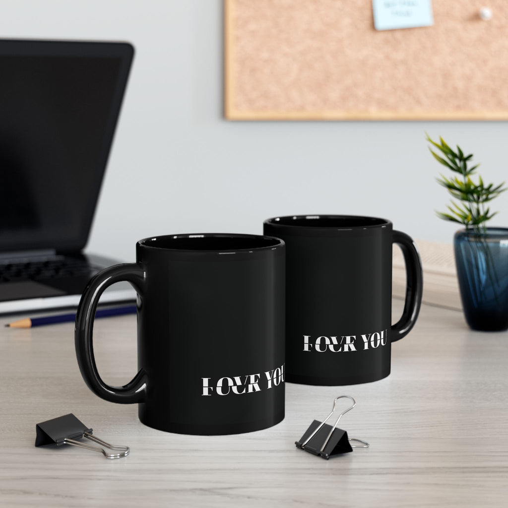It’s A Fine Line Between Love You & F* You™ Classic Black Ceramic Mug**